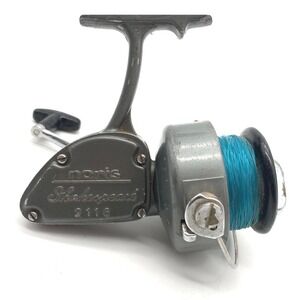 Noris Shakespeare 2116 Spinning Fishing Reel Grey Vintage Made in Japan
